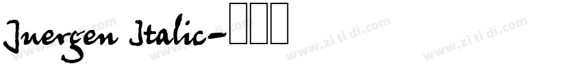Juergen Italic字体转换